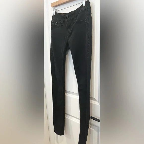 Rock Revival Marisa Black Denim Skinny Jeans Womens Low-Rise Casual Size 26x32 - Picture 3 of 11